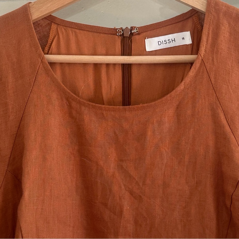 AZZURA SPICE LINEN MIDI DRESS - Picture 2 of 3